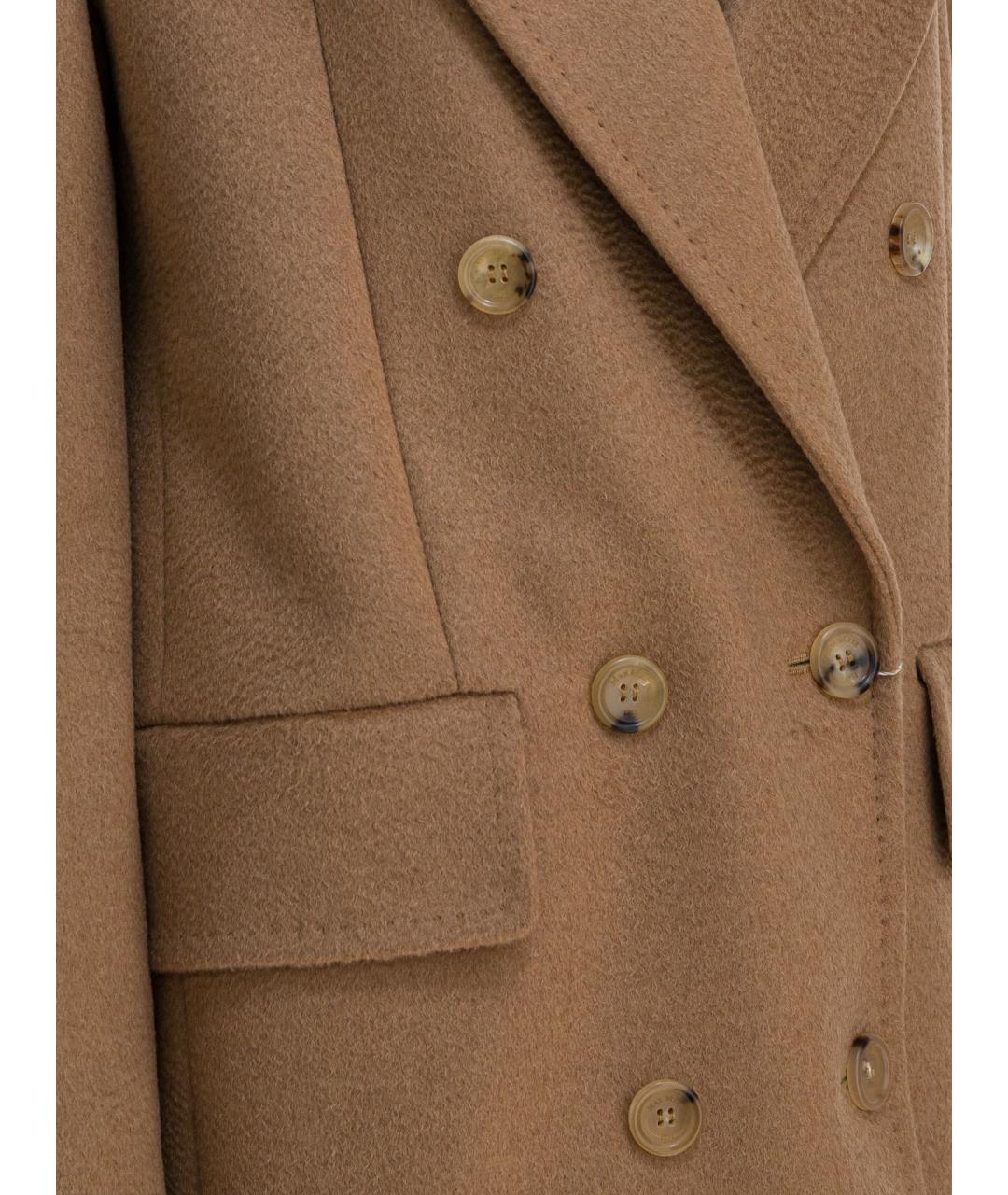 MAX MARA Бежевое шерстяное пальто, фото 4