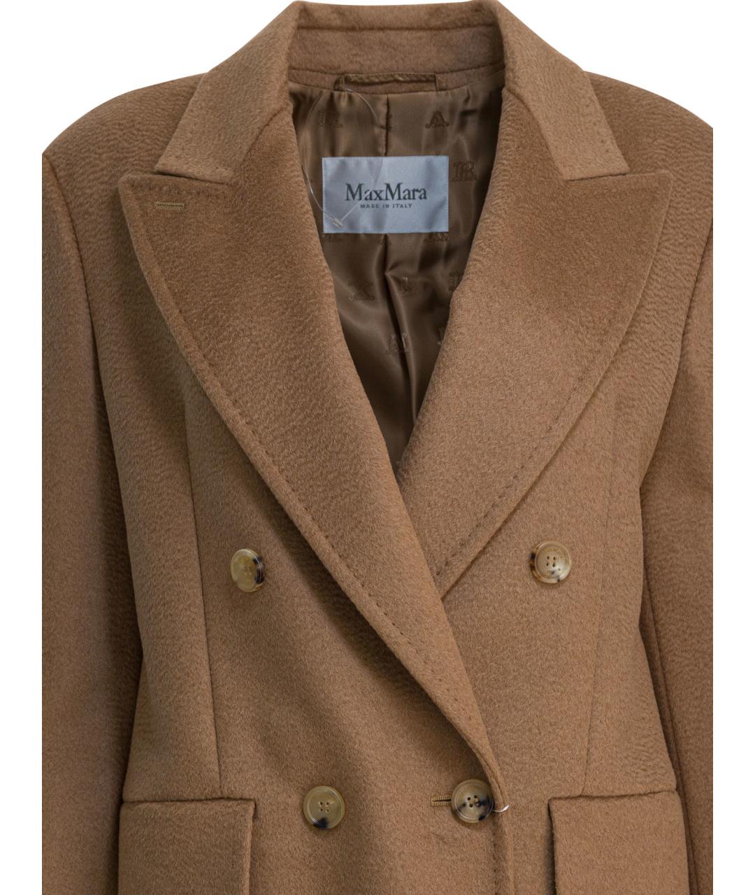 MAX MARA Бежевое шерстяное пальто, фото 3