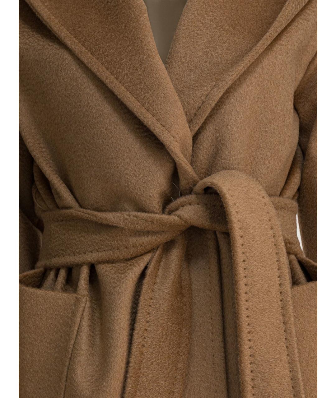 MAX MARA Коричневое шерстяное пальто, фото 3