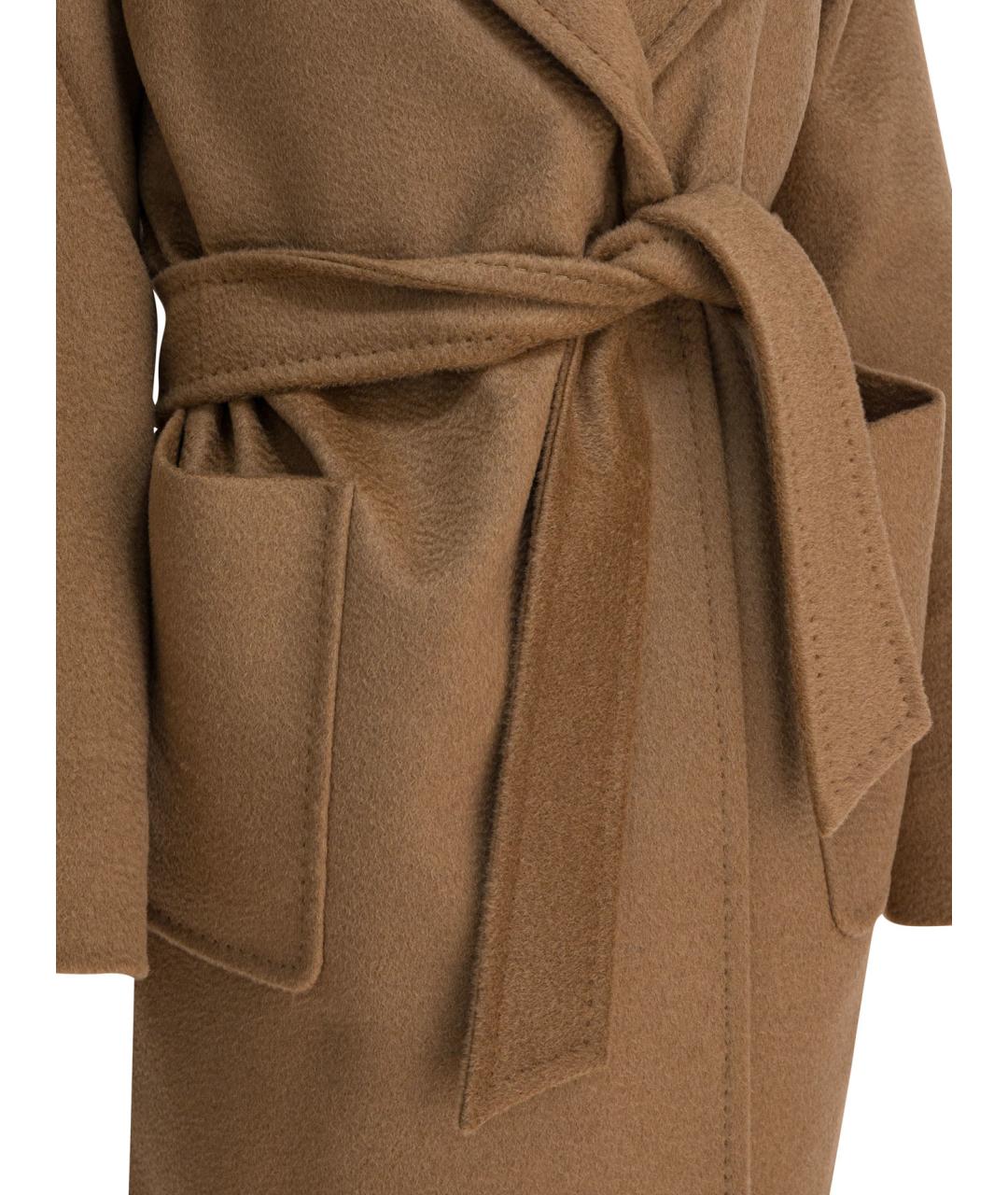 MAX MARA Коричневое шерстяное пальто, фото 4