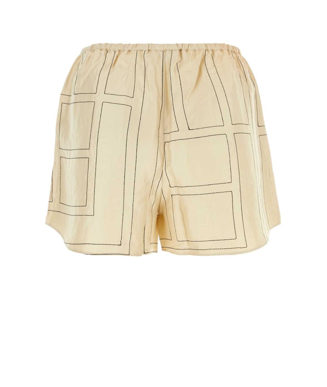 TOTEME Бежевые шелковые шорты, фото 2