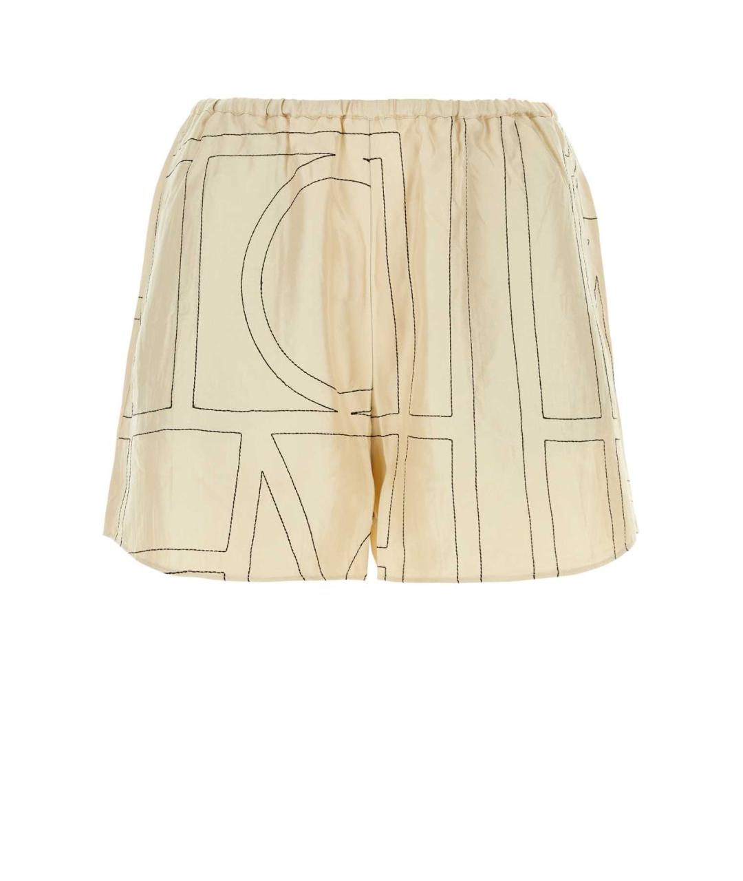 TOTEME Бежевые шелковые шорты, фото 1