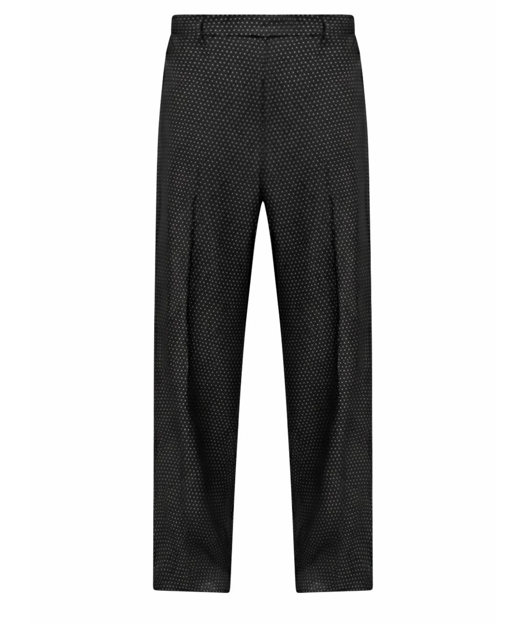 DRIES VAN NOTEN Черные вискозные прямые брюки, фото 1