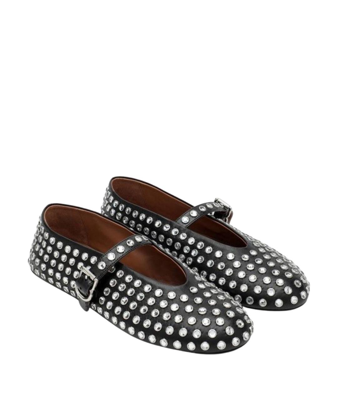 ALAIA Черные кожаные балетки, фото 2