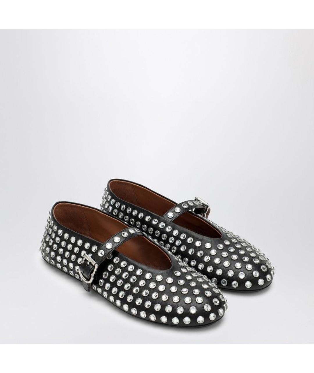 ALAIA Черные кожаные балетки, фото 4