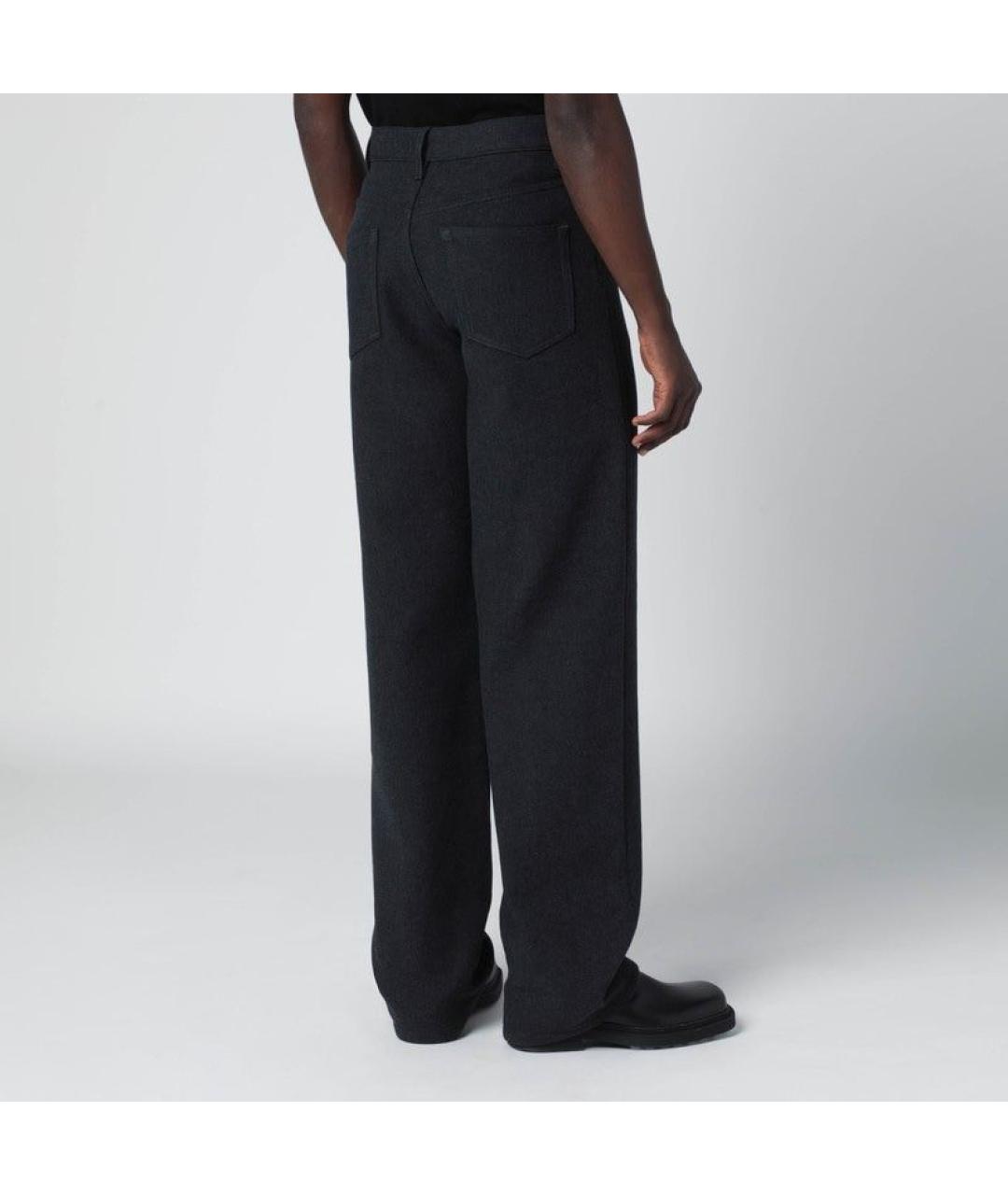 DRIES VAN NOTEN Антрацитовые хлопковые прямые джинсы, фото 2