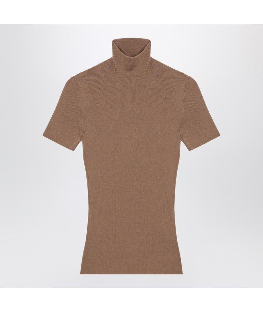 MAX MARA Бежевый шерстяной джемпер / свитер, фото 2