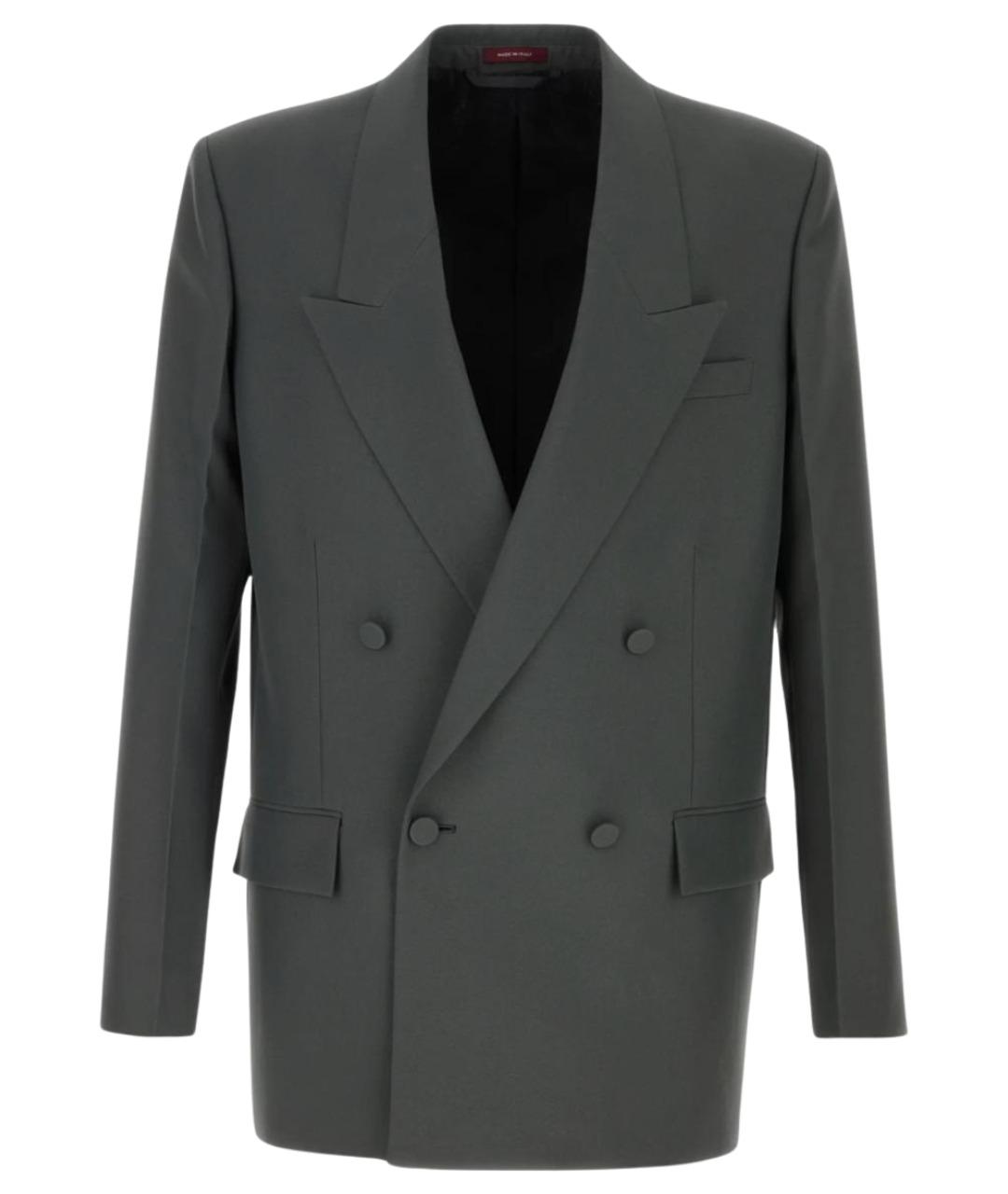 GUCCI Серый полиэстеровый пиджак, фото 1