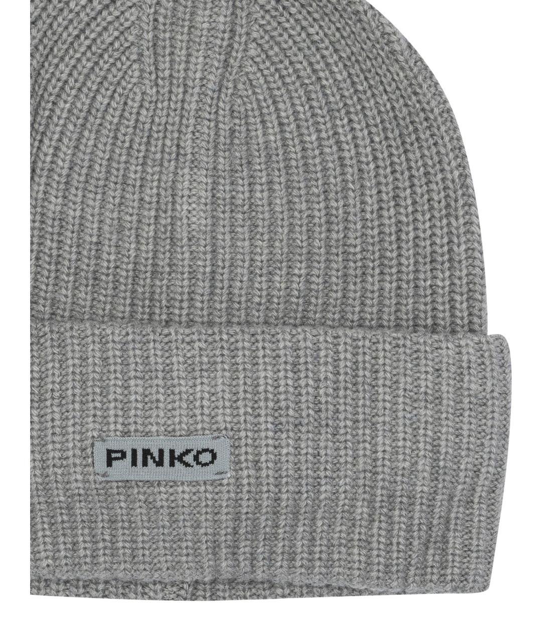 PINKO Серая шапка, фото 3