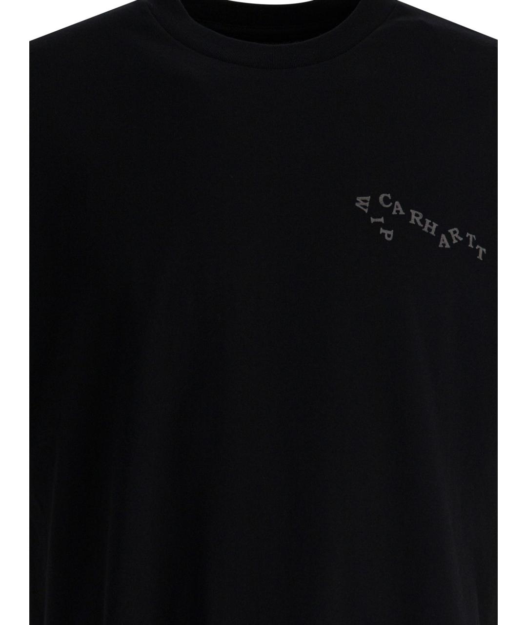 CARHARTT WIP Черная хлопковая футболка, фото 3