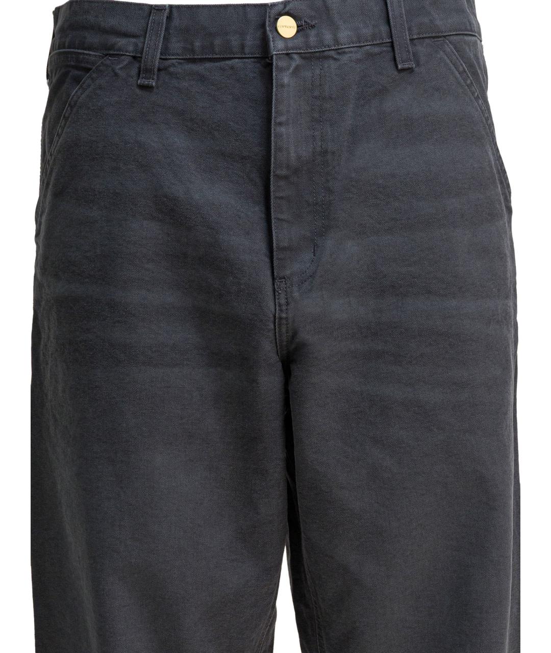 CARHARTT WIP Серые хлопковые повседневные брюки, фото 3