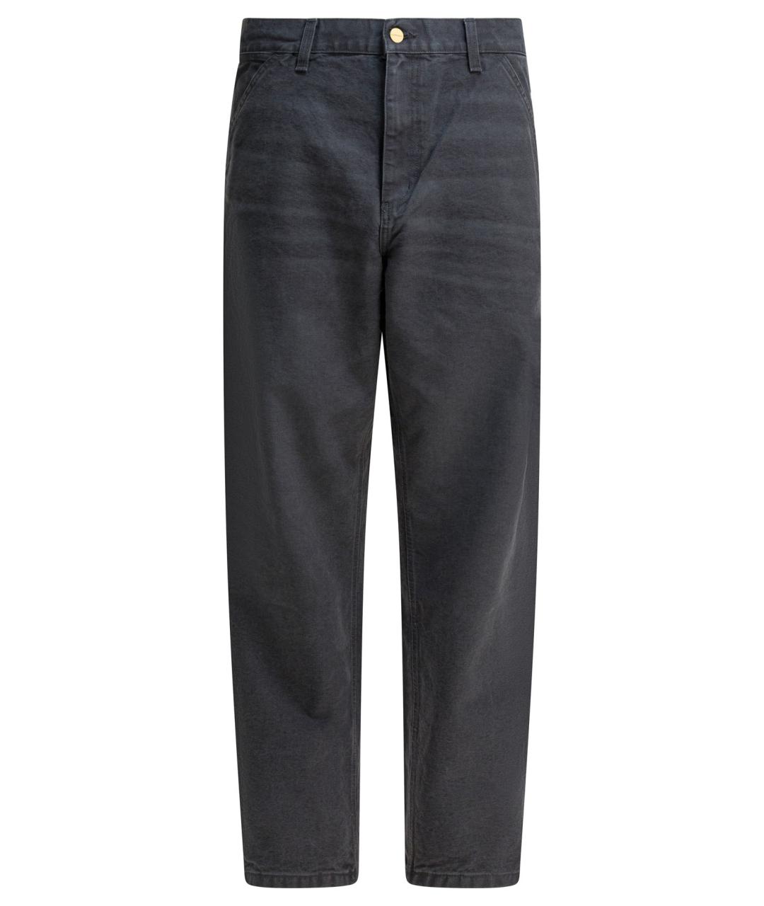 CARHARTT WIP Серые хлопковые повседневные брюки, фото 1