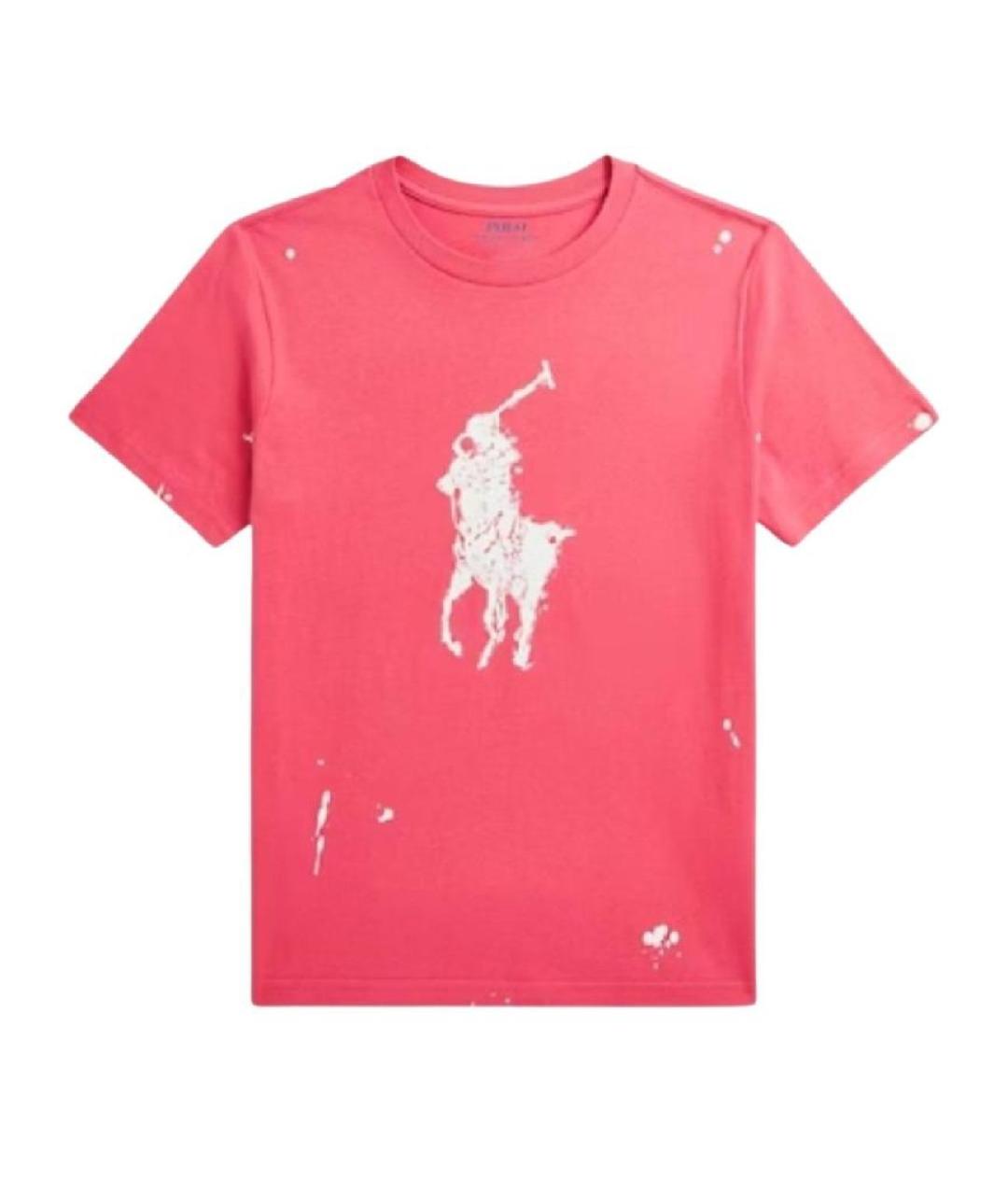 POLO RALPH LAUREN Красная хлопковая детская футболка, фото 1