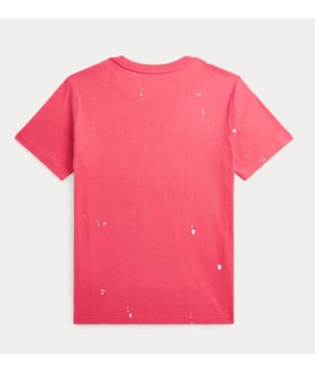 POLO RALPH LAUREN Красная хлопковая детская футболка, фото 2