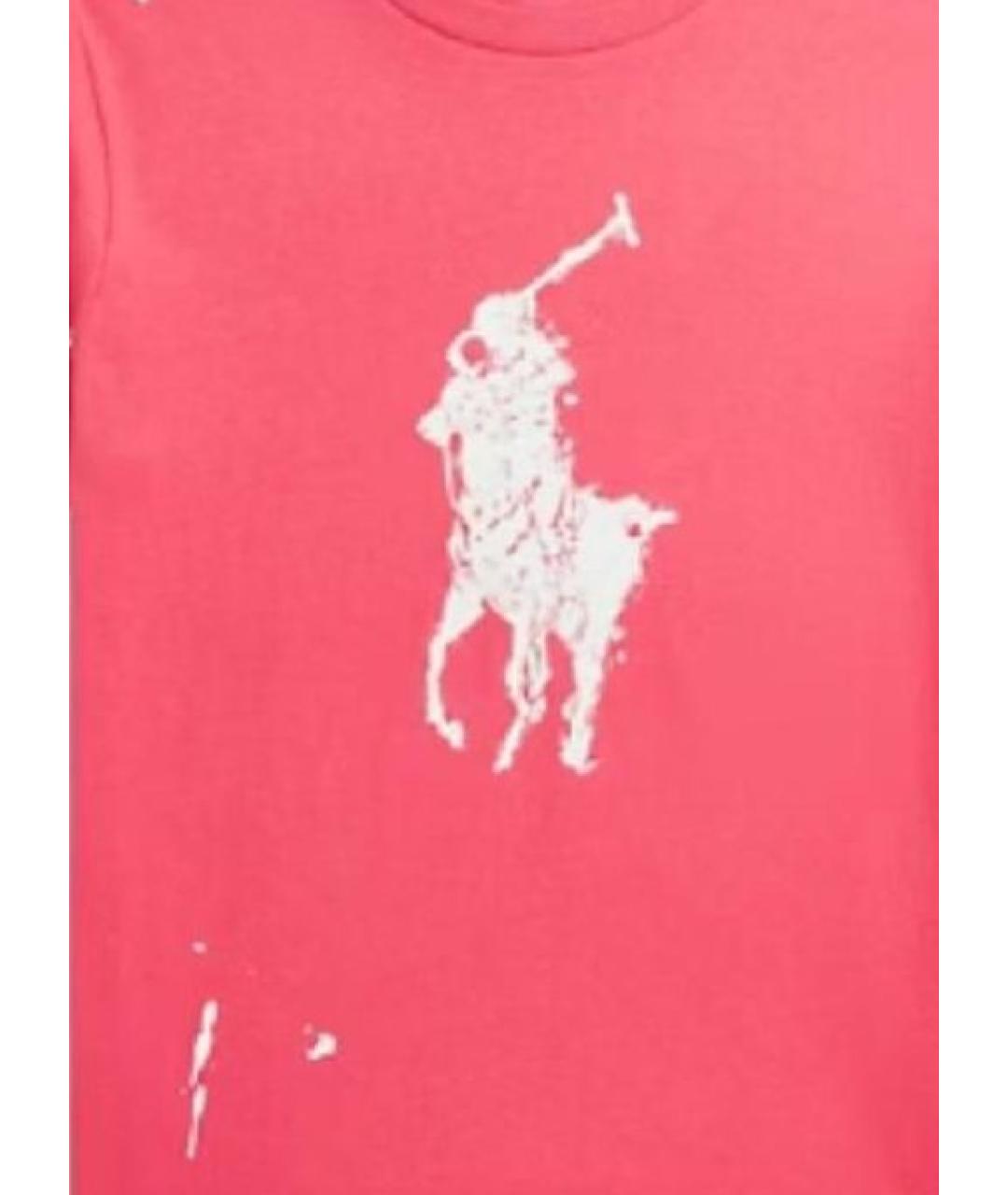 POLO RALPH LAUREN Красная хлопковая детская футболка, фото 3