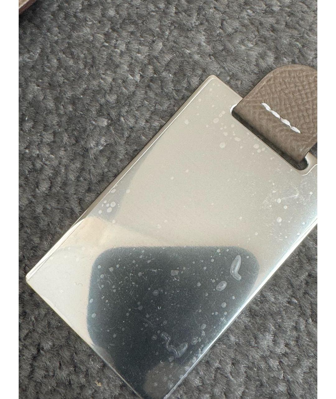 HERMES Серая кожаная сумка через плечо, фото 2