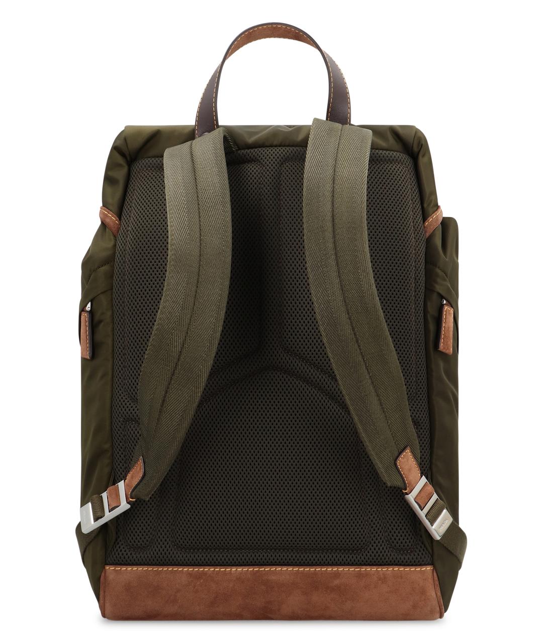 PRADA Зеленый синтетический рюкзак, фото 4