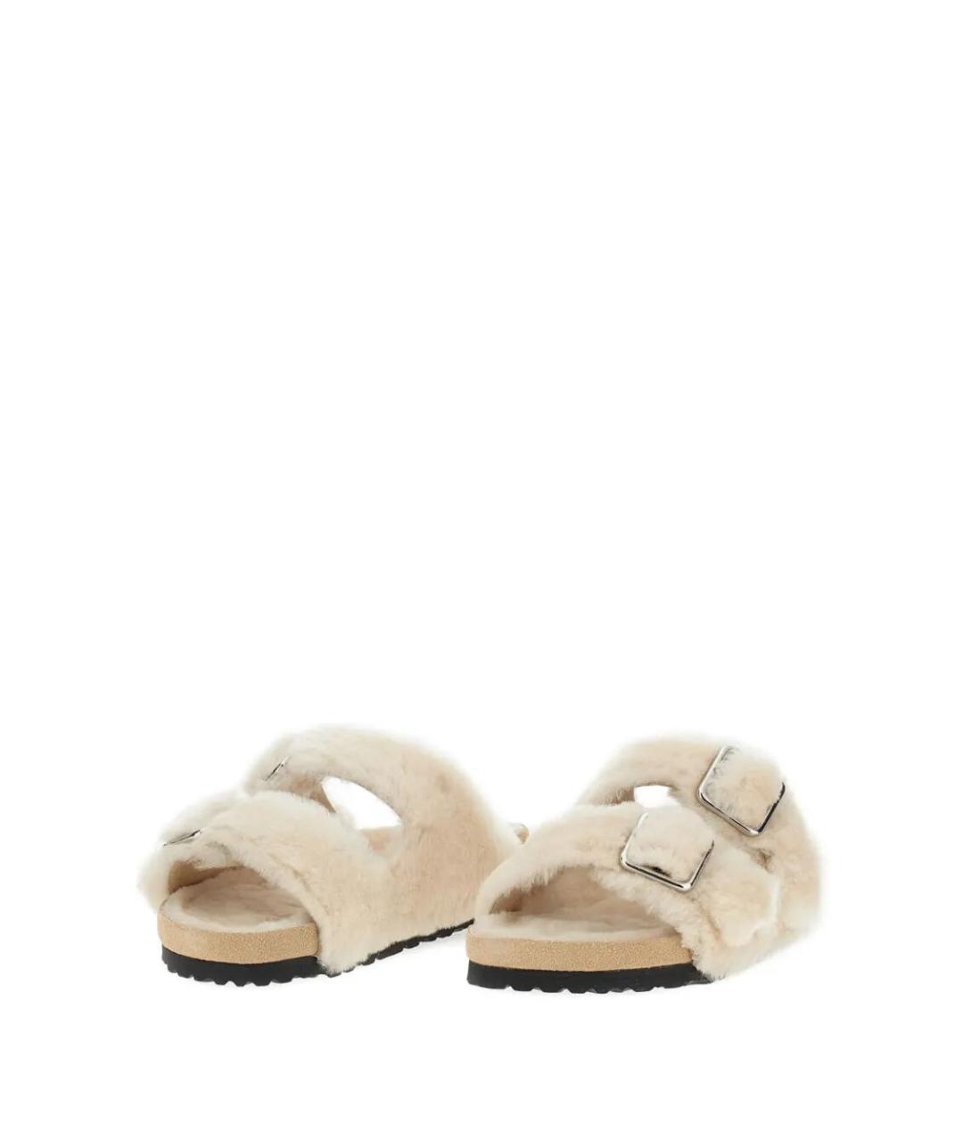BIRKENSTOCK Бежевые кожаные сандалии, фото 2