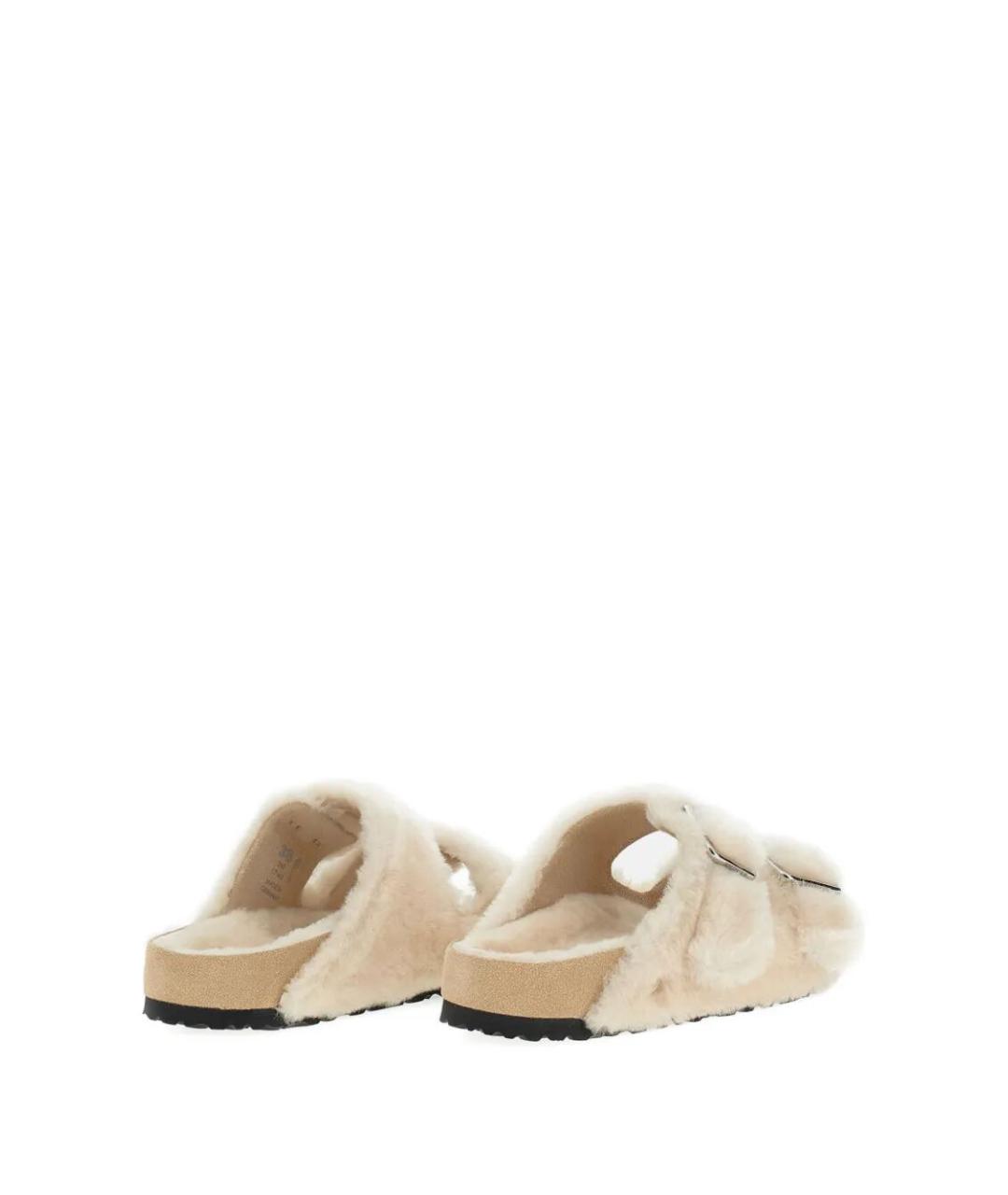 BIRKENSTOCK Бежевые кожаные сандалии, фото 3