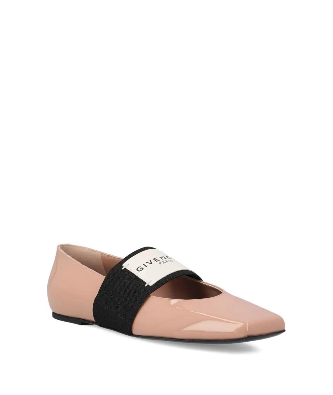 GIVENCHY Розовые кожаные балетки, фото 2