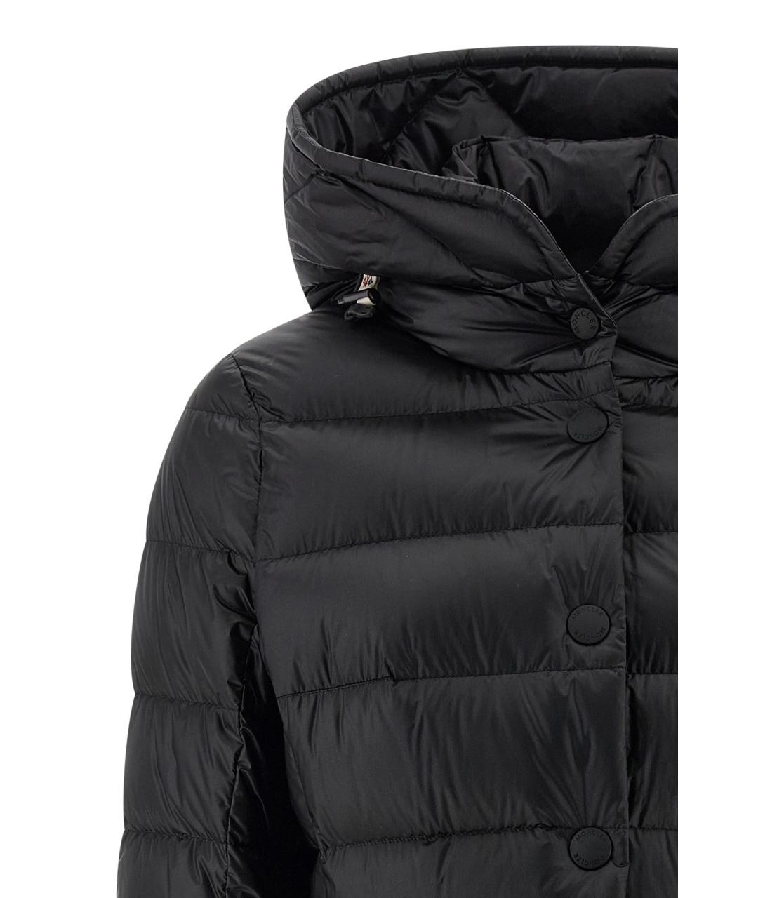 MONCLER Черный полиамидовый пуховик, фото 3