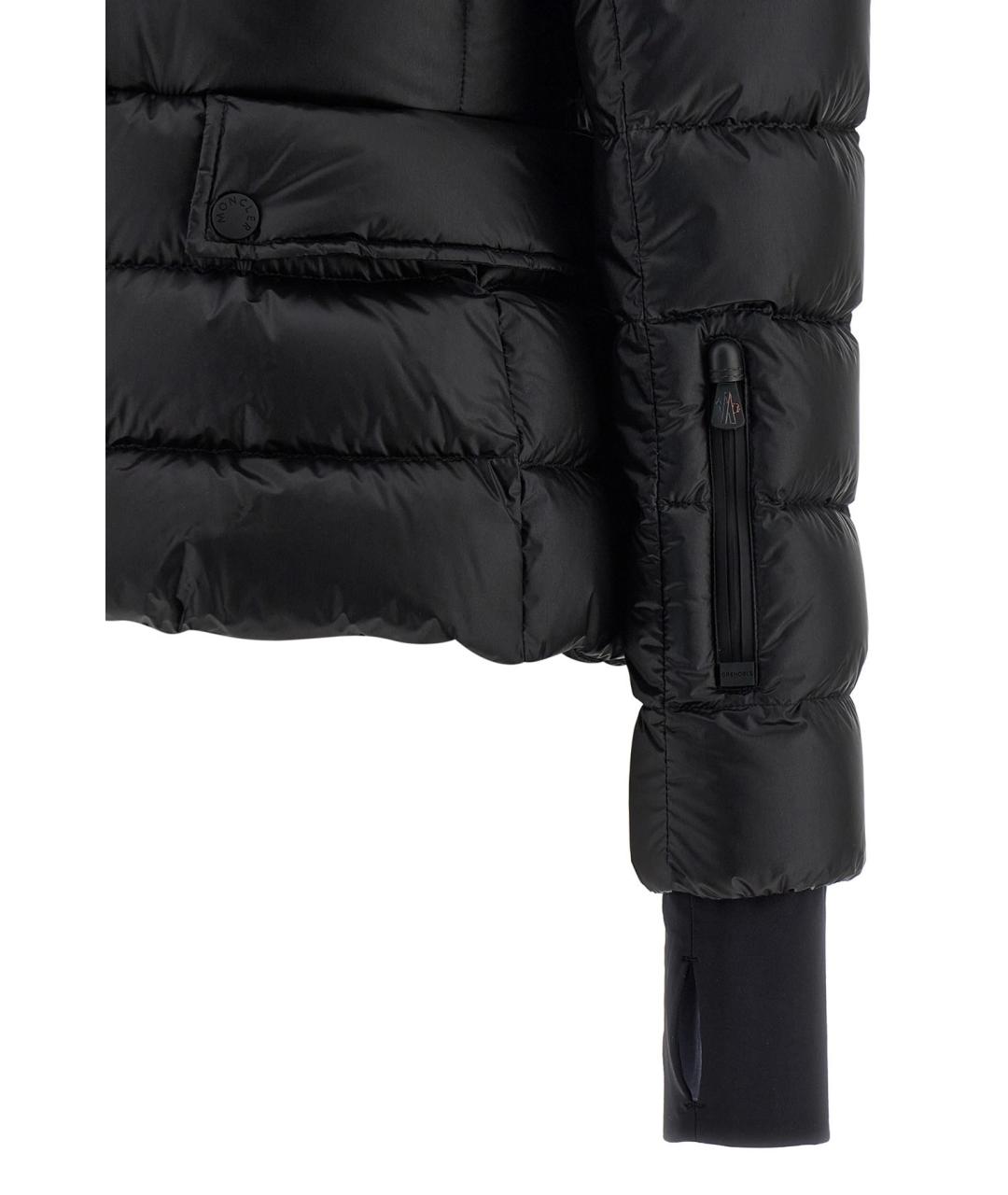 MONCLER Черный полиамидовый пуховик, фото 4