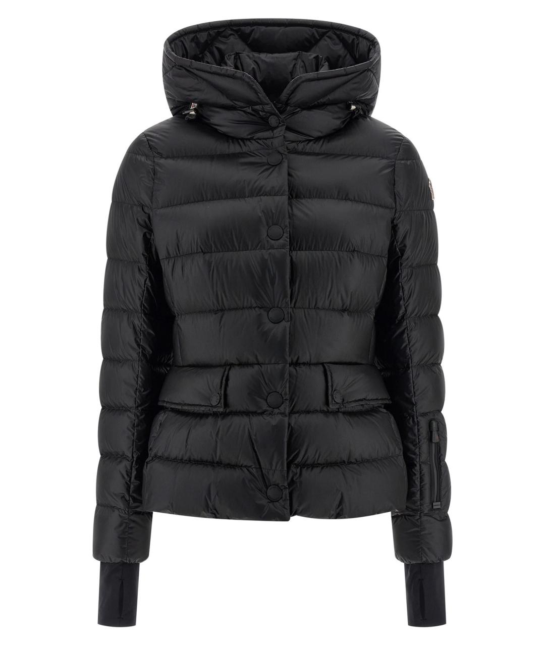 MONCLER Черный полиамидовый пуховик, фото 1
