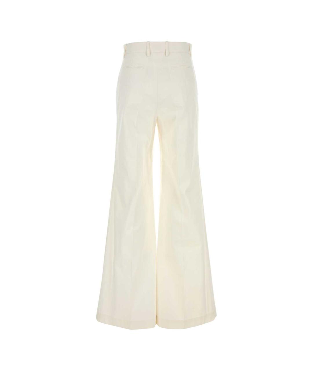 CHLOE Бежевые хлопковые прямые брюки, фото 2