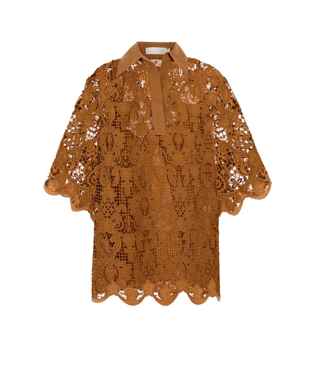 ZIMMERMANN Оранжевая полиэстеровая футболка, фото 1