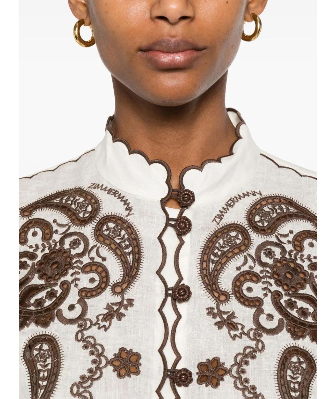 ZIMMERMANN Мульти льняная рубашка, фото 5