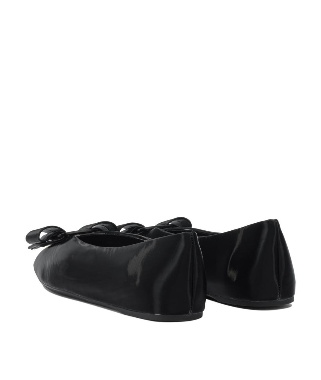 FERRAGAMO Черные кожаные балетки, фото 4