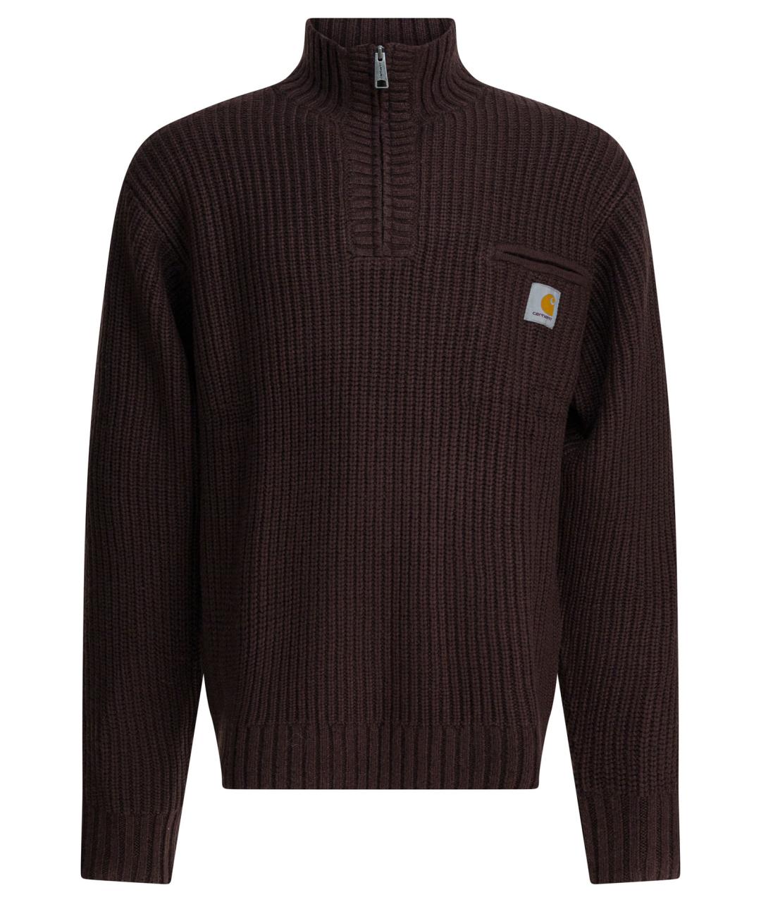 CARHARTT WIP Коричневый шерстяной джемпер / свитер, фото 1