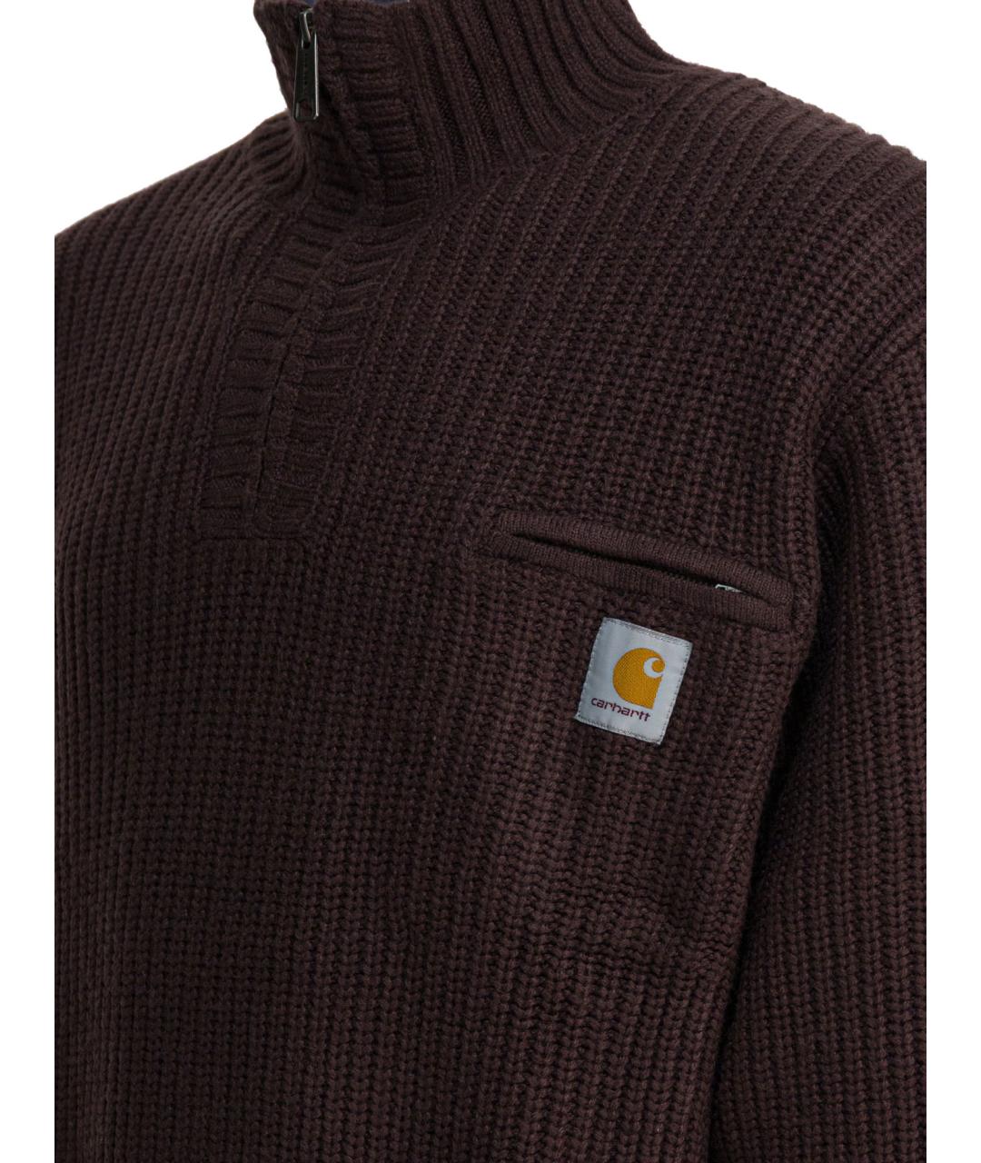 CARHARTT WIP Коричневый шерстяной джемпер / свитер, фото 4