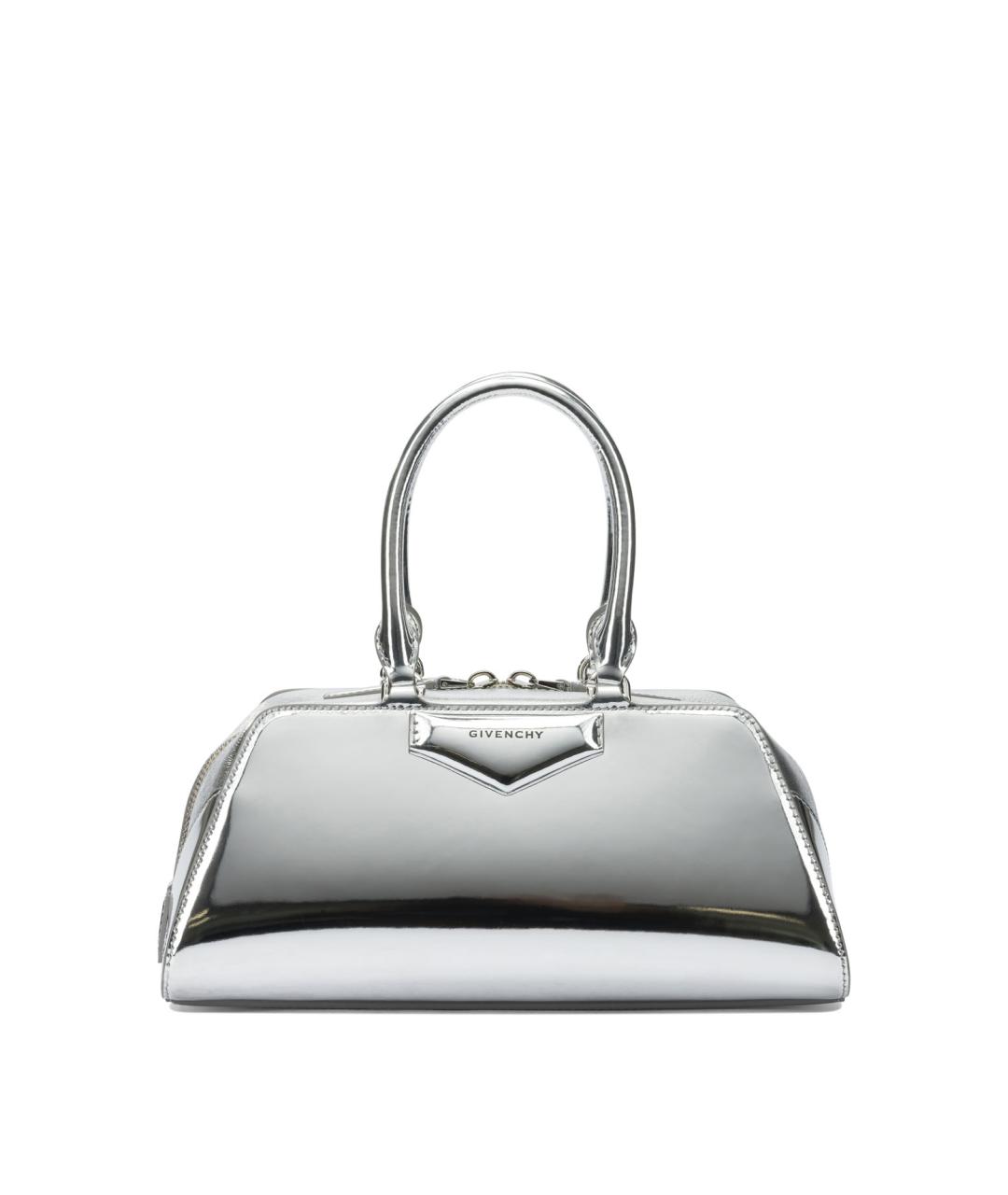GIVENCHY Серебряная кожаная сумка через плечо, фото 1