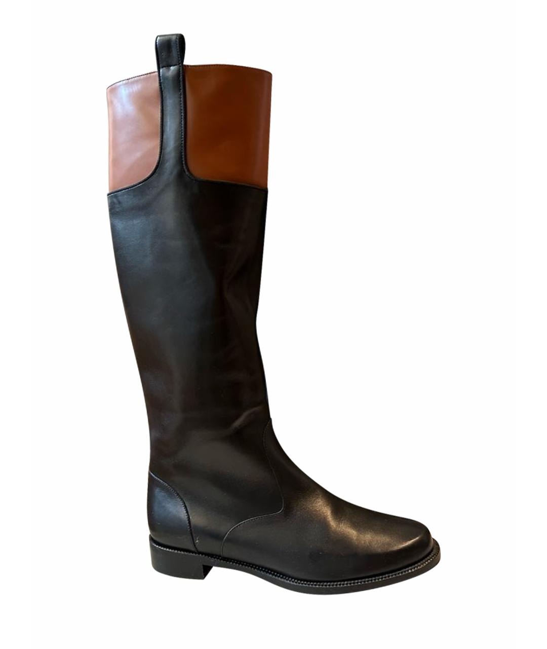 BALLY Черные кожаные сапоги, фото 6