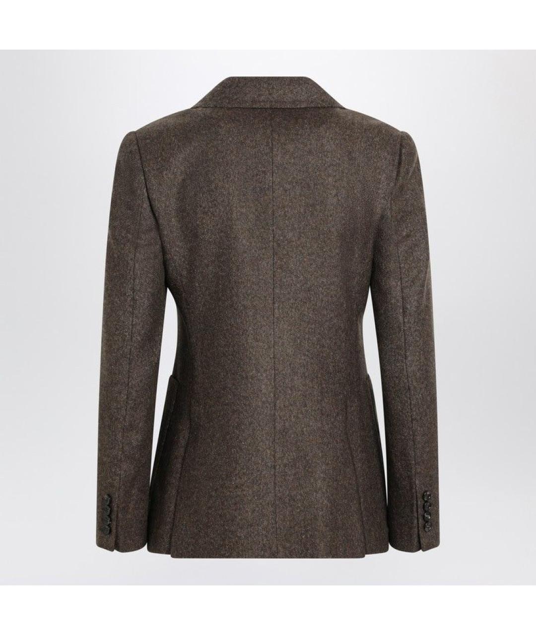 MAX MARA Коричневый шерстяной жакет/пиджак, фото 2