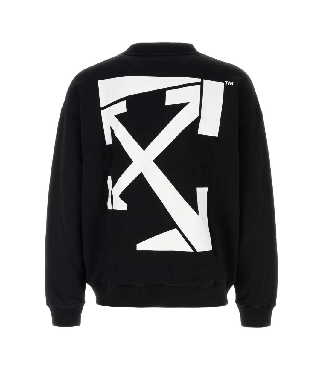 OFF-WHITE Черный хлопковый джемпер / свитер, фото 2
