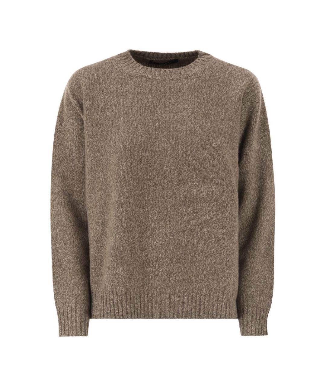 WEEKEND MAX MARA Коричневый шерстяной джемпер / свитер, фото 1