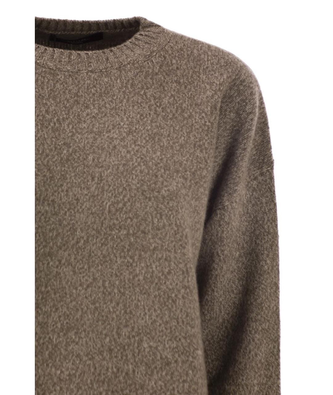 WEEKEND MAX MARA Коричневый шерстяной джемпер / свитер, фото 4