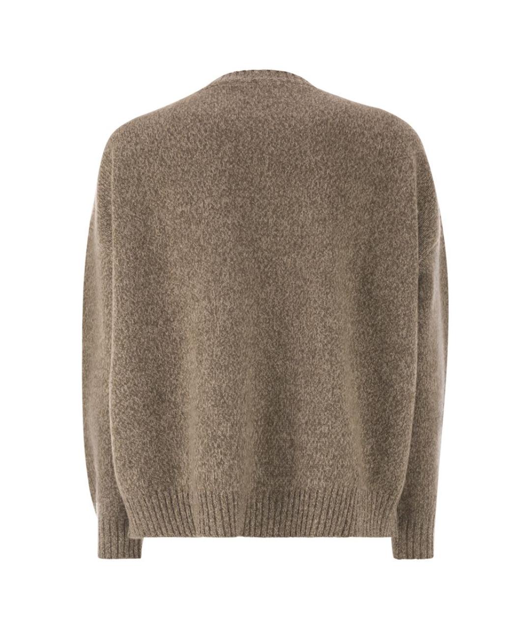 WEEKEND MAX MARA Коричневый шерстяной джемпер / свитер, фото 2