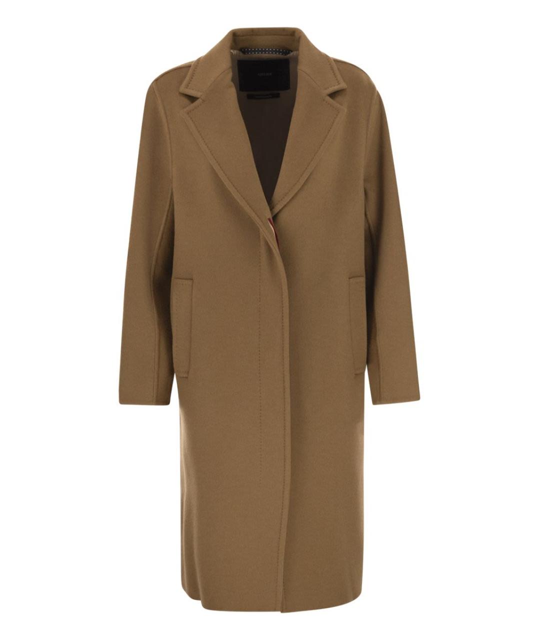 MAX MARA Коричневое кашемировое пальто, фото 1