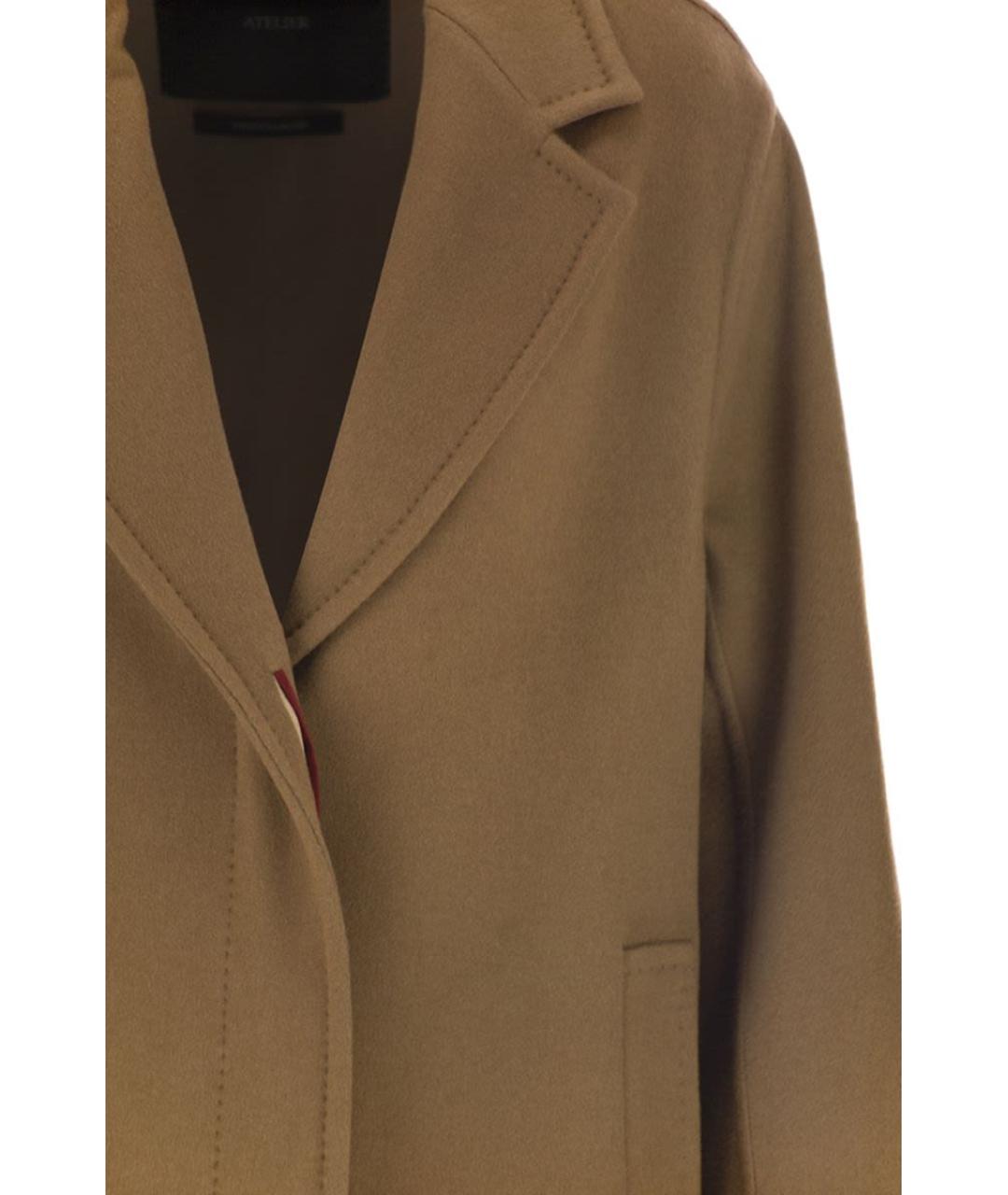 MAX MARA Коричневое кашемировое пальто, фото 4