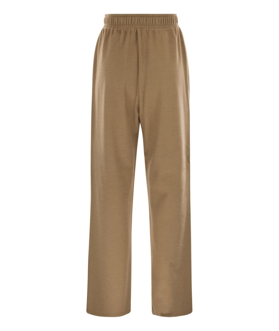 WEEKEND MAX MARA Бежевые полиэстеровые прямые брюки, фото 2