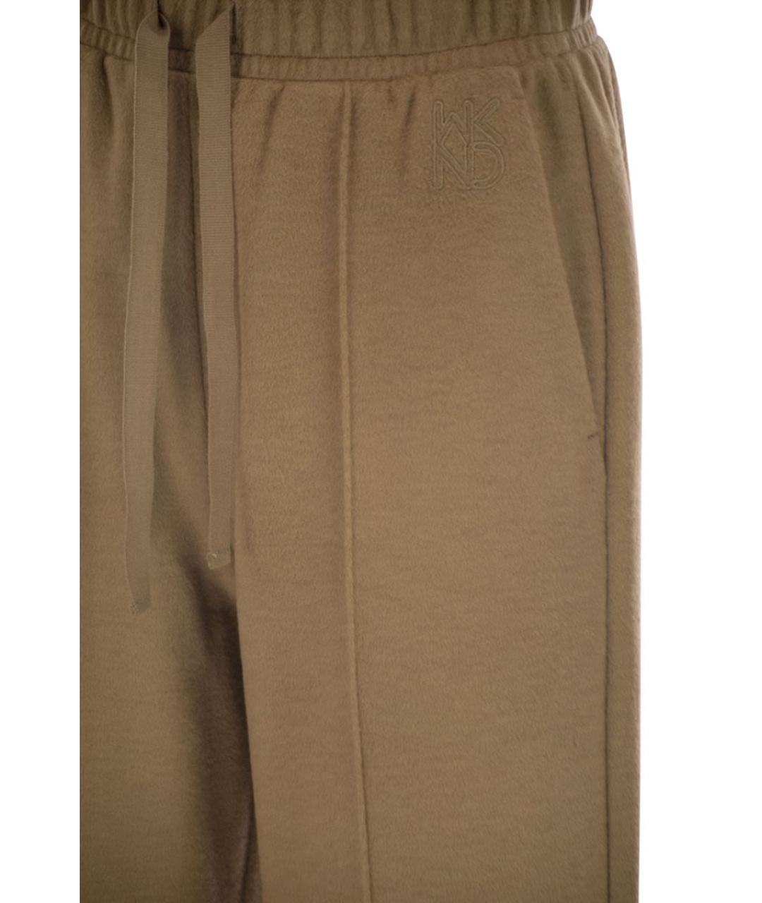 WEEKEND MAX MARA Бежевые полиэстеровые прямые брюки, фото 4