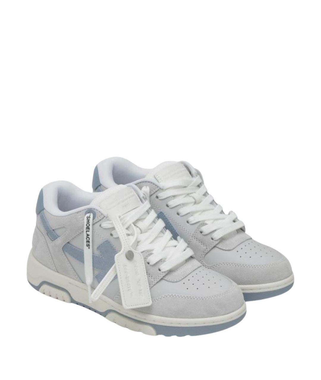 OFF-WHITE Серые замшевые кеды, фото 2