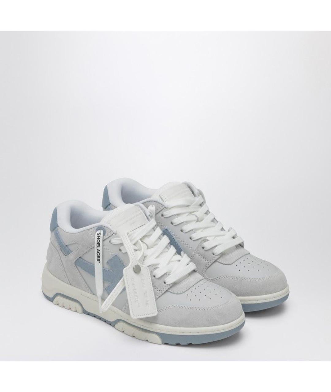 OFF-WHITE Серые замшевые кеды, фото 4