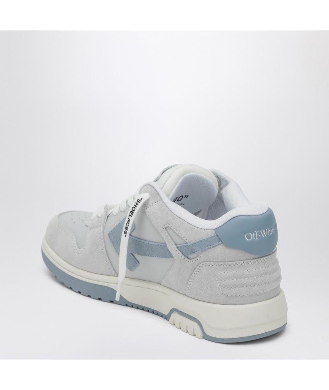 OFF-WHITE Серые замшевые кеды, фото 3