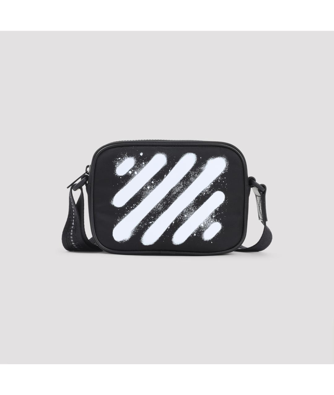 OFF-WHITE Черная синтетическая сумка на плечо, фото 2
