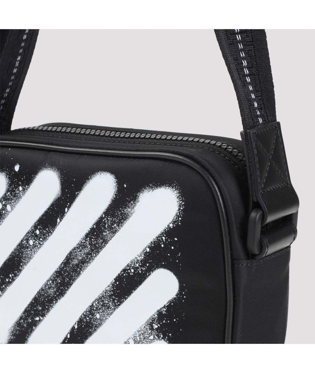 OFF-WHITE Черная синтетическая сумка на плечо, фото 4