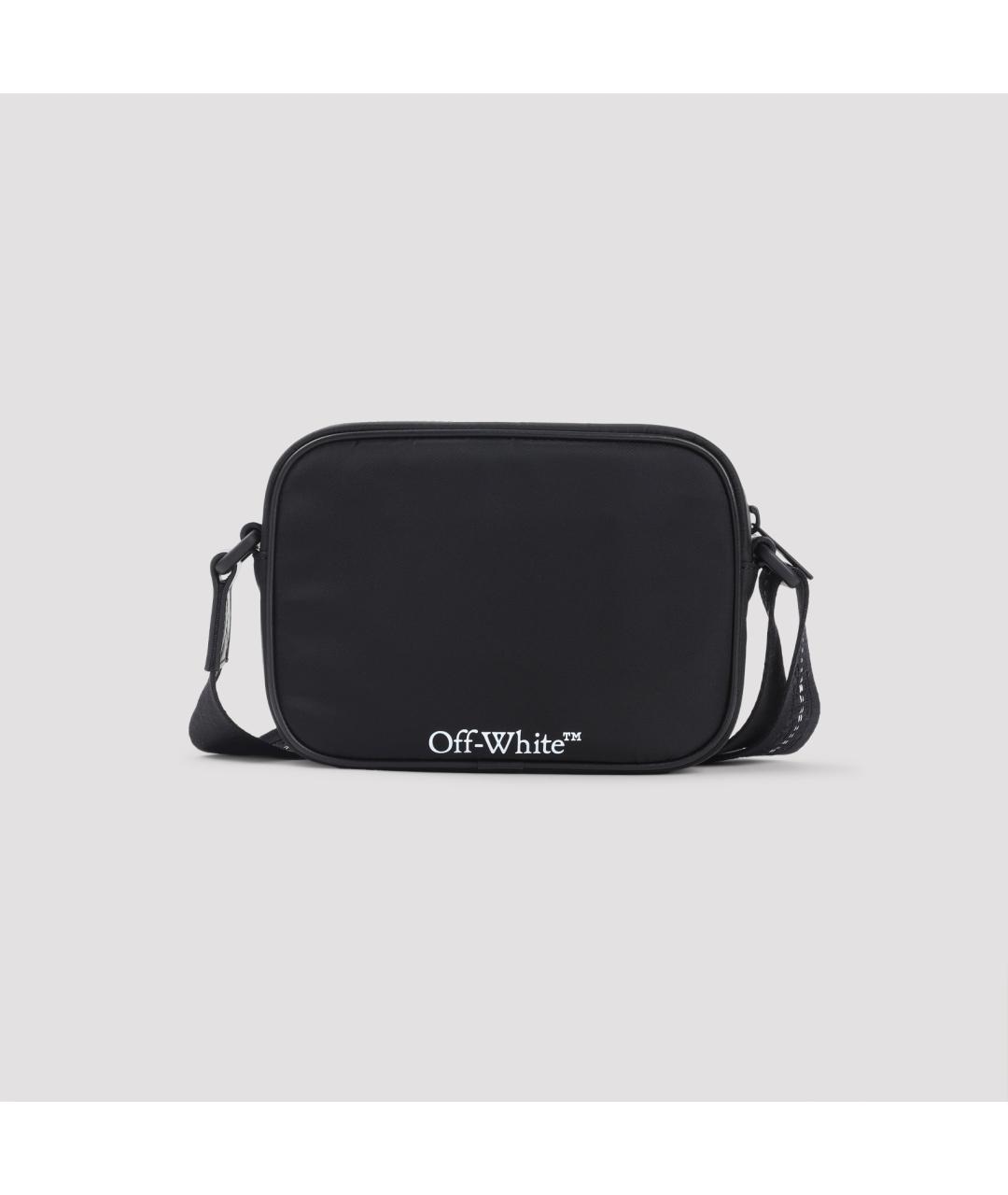 OFF-WHITE Черная синтетическая сумка на плечо, фото 3